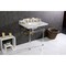 Kingston Brass 30 Carrara Marble Console Sink with Acrylic Legs, Marble WhiteBrushed Brass LMS3030MA7 - alternate 2